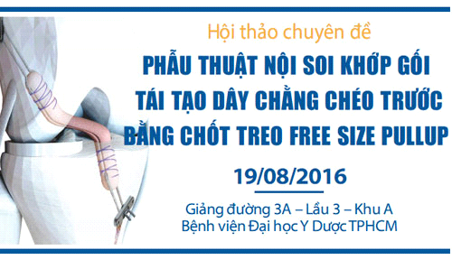 Hội thảo: Phẫu thuật nội soi khớp gối tái tạo dây chằng chéo trước bằng chốt treo Free Size Pullup